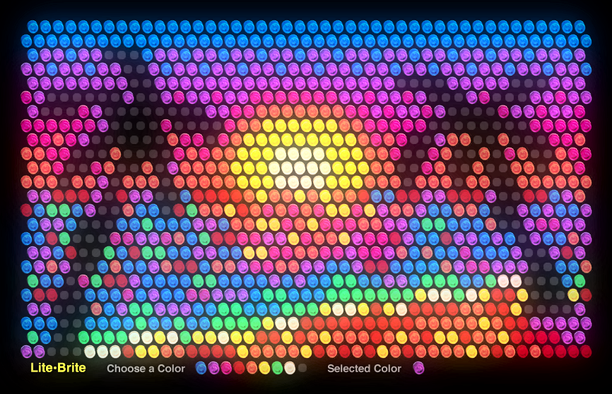 Lite Brite art! Dig this Maui sunset. I need an old school 1980s Lite